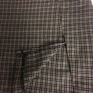 Black and white plaid skirt